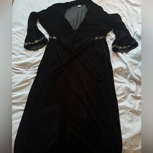 Sumptuous Black Velvet Robe